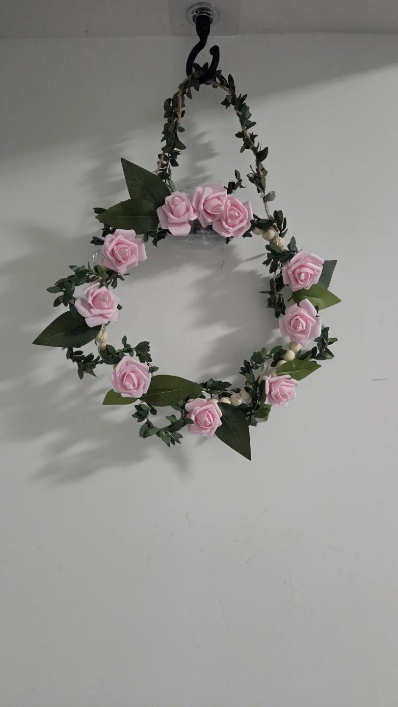 Pearl Floral Wreath with LED Lights - photo 4