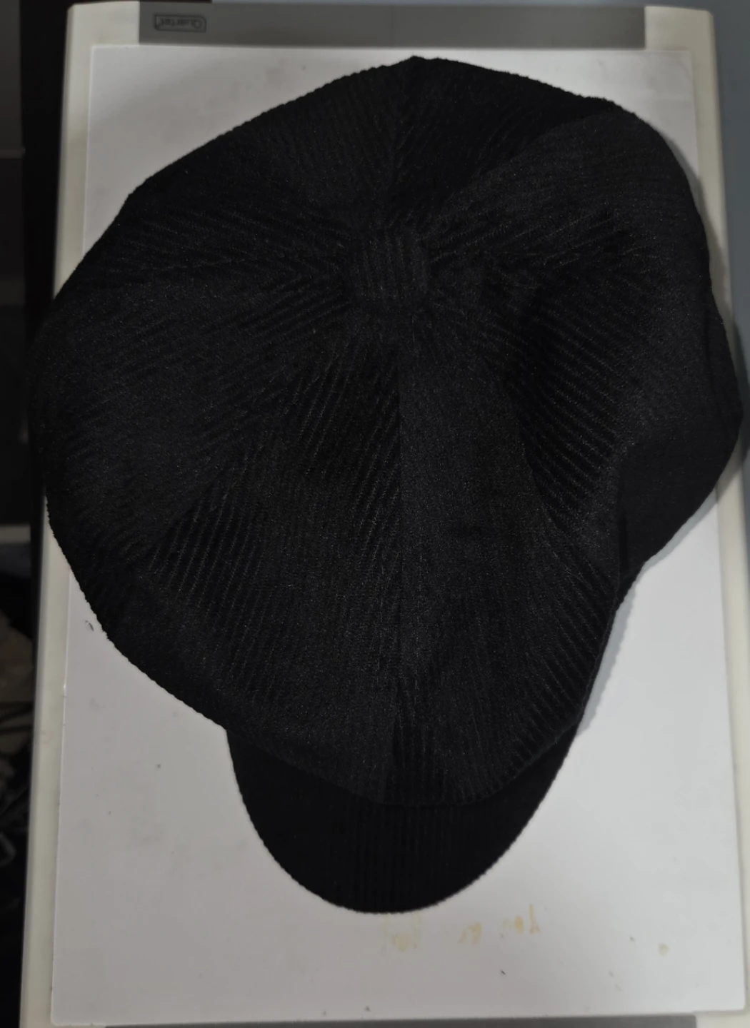 Black Corduroy Baker Boy Hat - photo 2