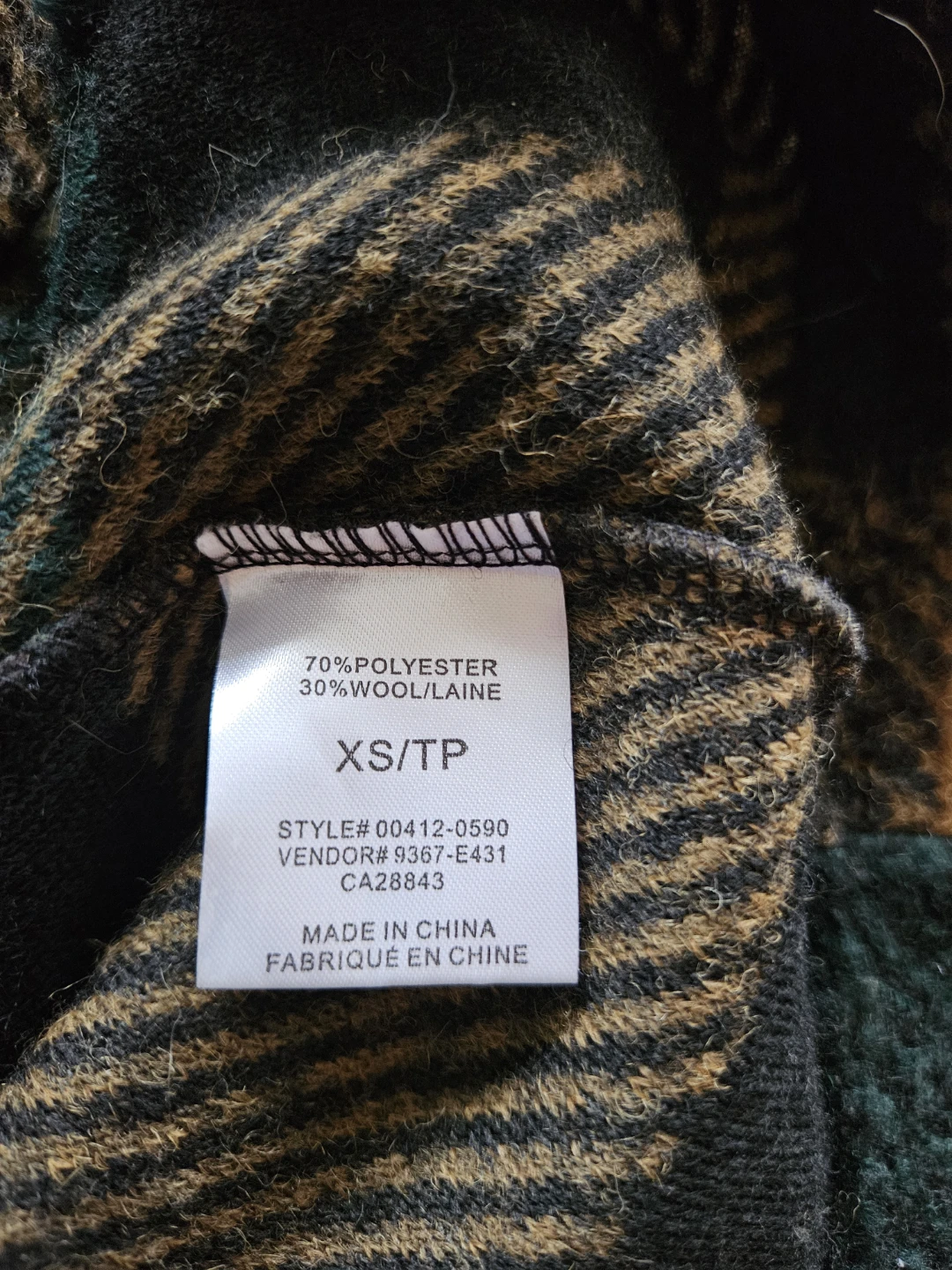 Eclipse Plaid Wool Coat size XS - photo 3