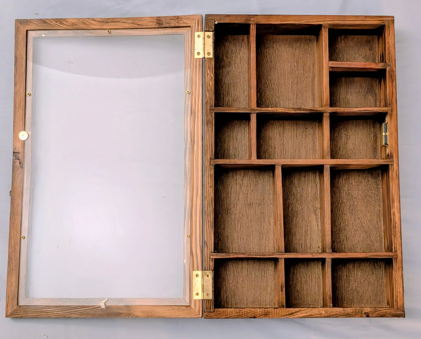 Vintage Wooden Display Cabinet with Glass Door - photo 2