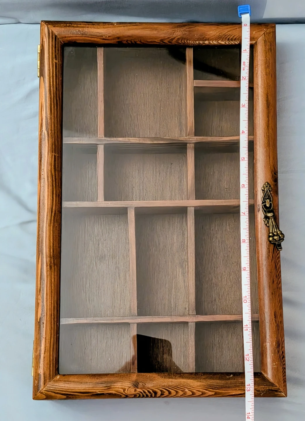 Vintage Wooden Display Cabinet with Glass Door - photo 3