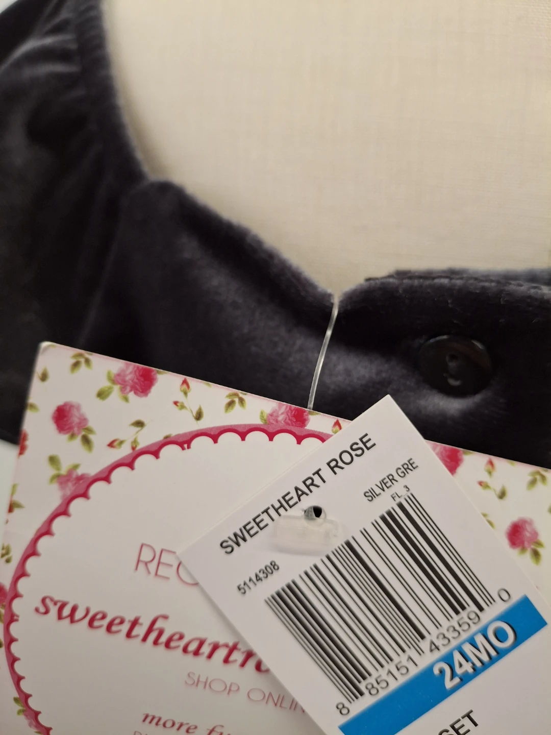 NEW Girl's dress in silver grey - size 24 months / 2T - photo 4