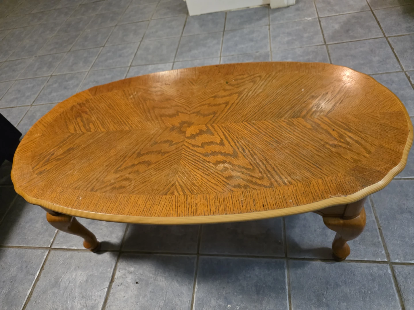 Oval Wood Coffee Table