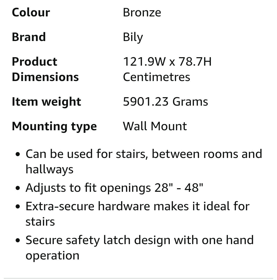 BILY EXPANDABLE METAL SAFETY GATE - photo 5
