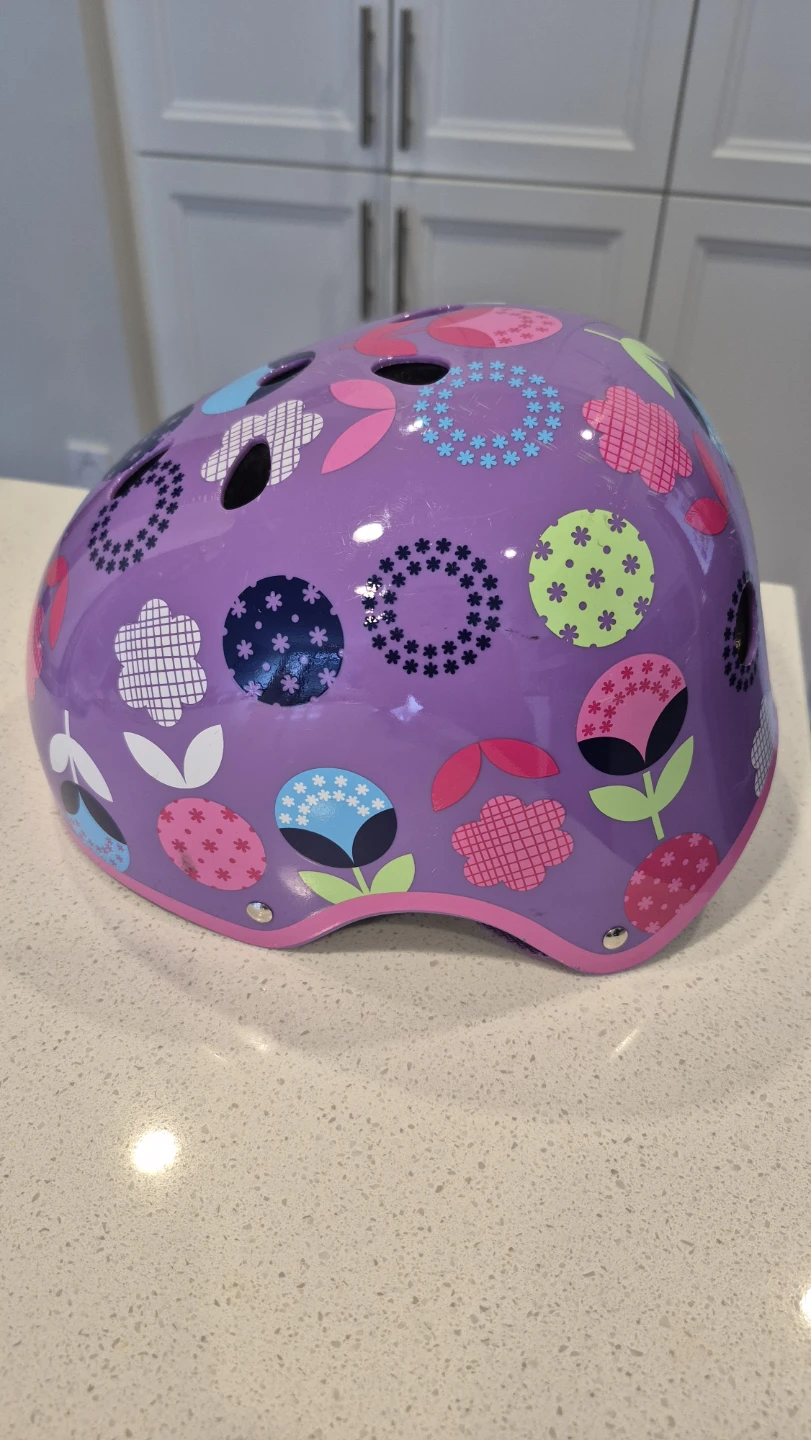 Micro Bike Scooter Helmet - Purple Floral - photo 2