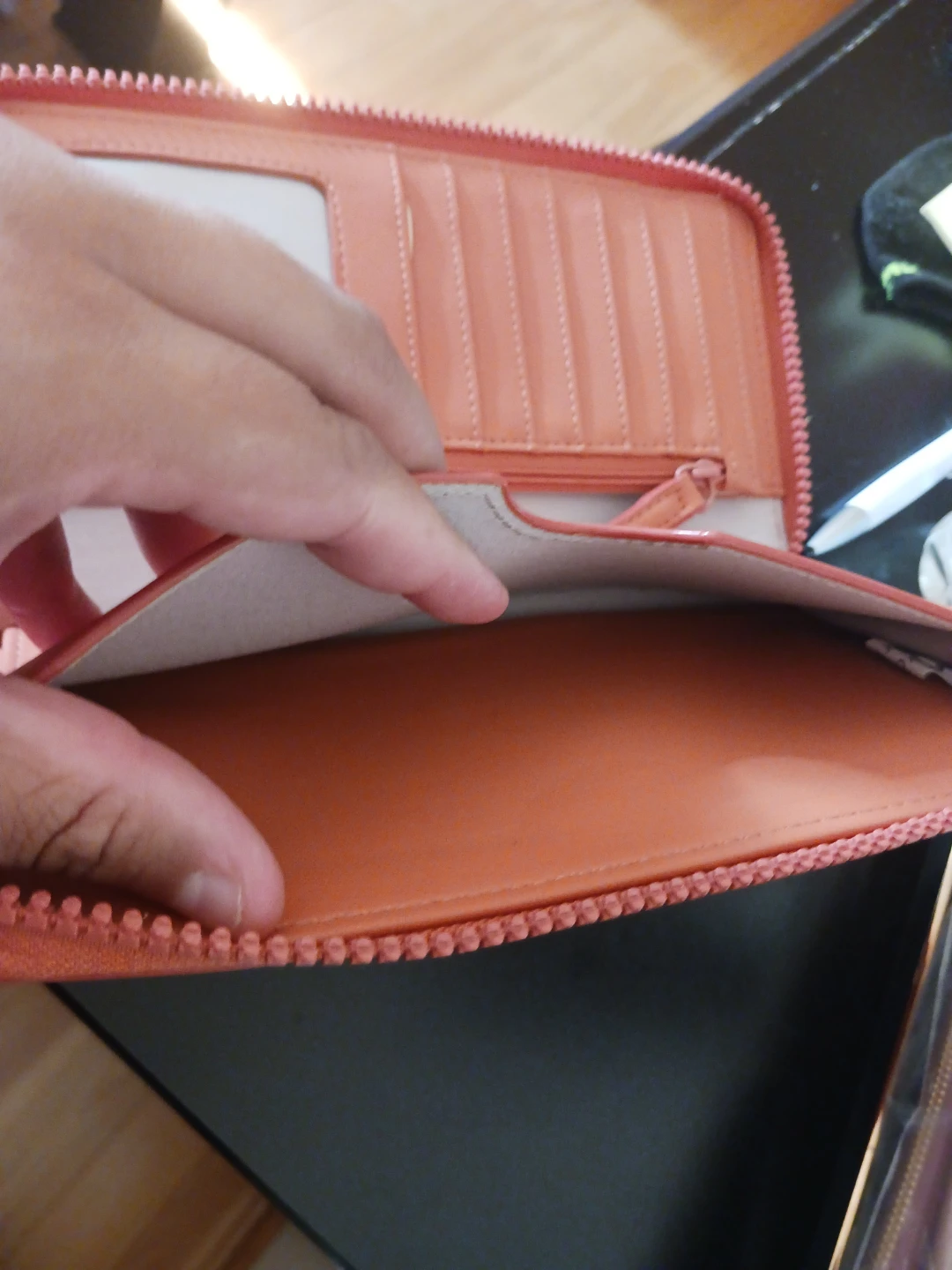 Coral Zip Around Wallet with Wristlet Ring - photo 2