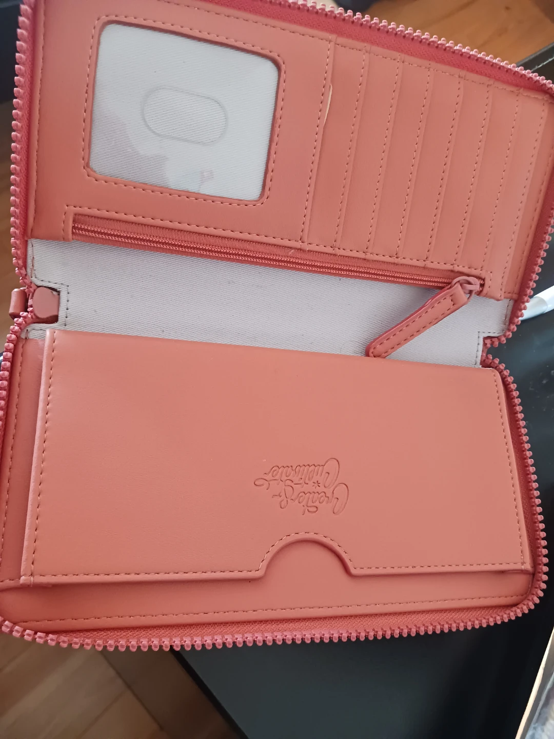 Coral Zip Around Wallet with Wristlet Ring - photo 3