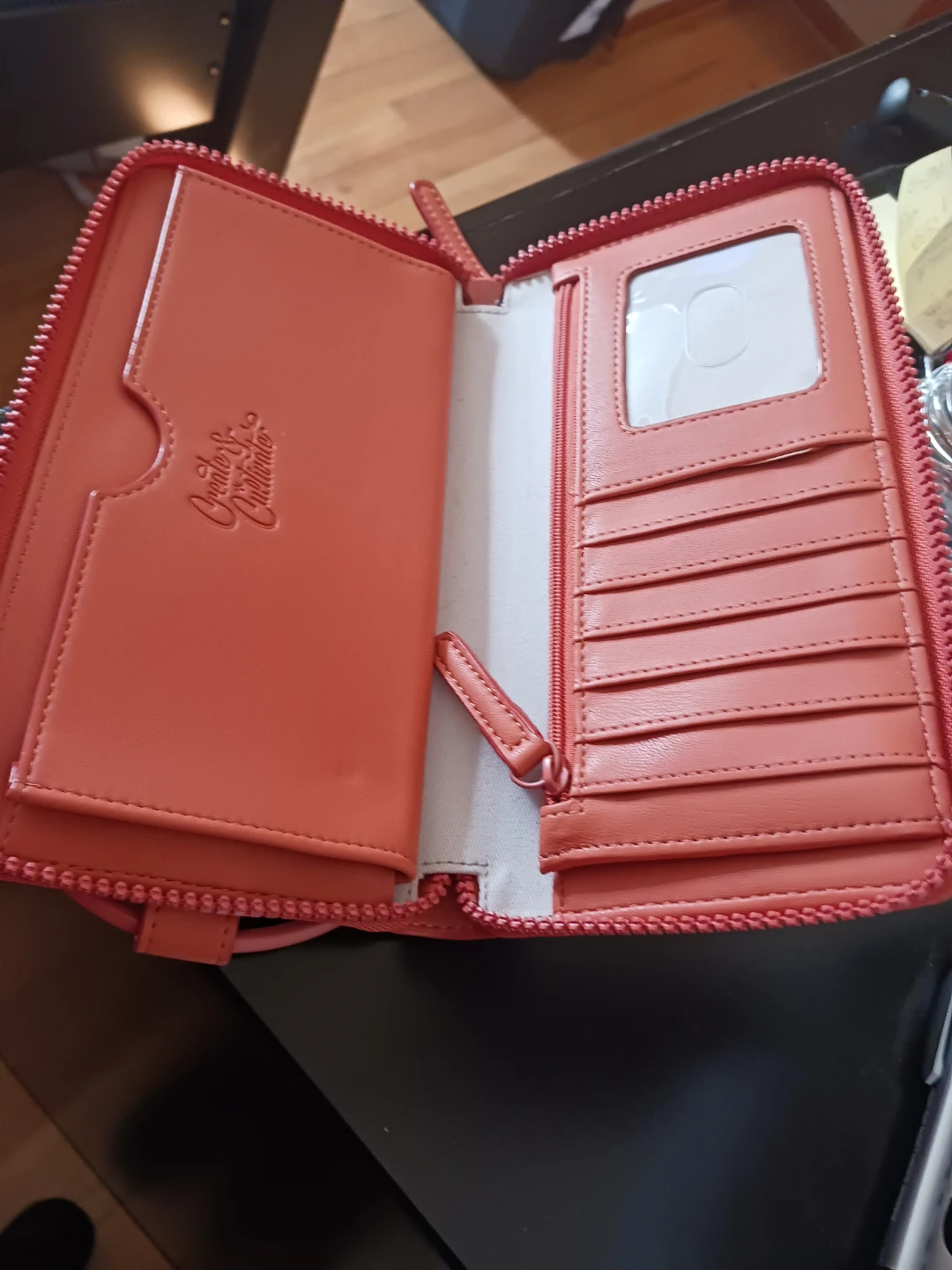 Coral Zip Around Wallet with Wristlet Ring - photo 4