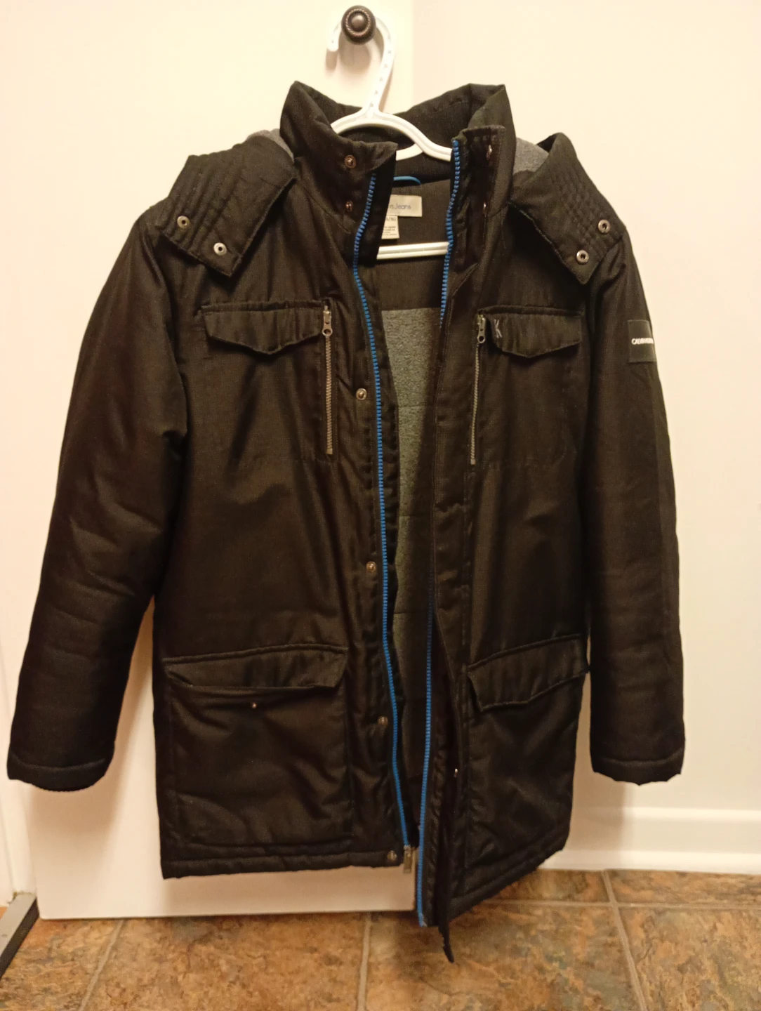 Calvin Klein Jeans Black Parka Jacket Size L/G (14/16)