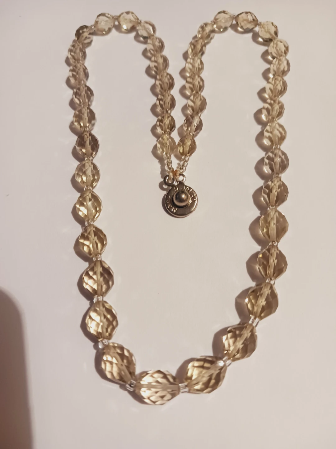 Japanese Smokey Quartz Crystal Beaded Necklace