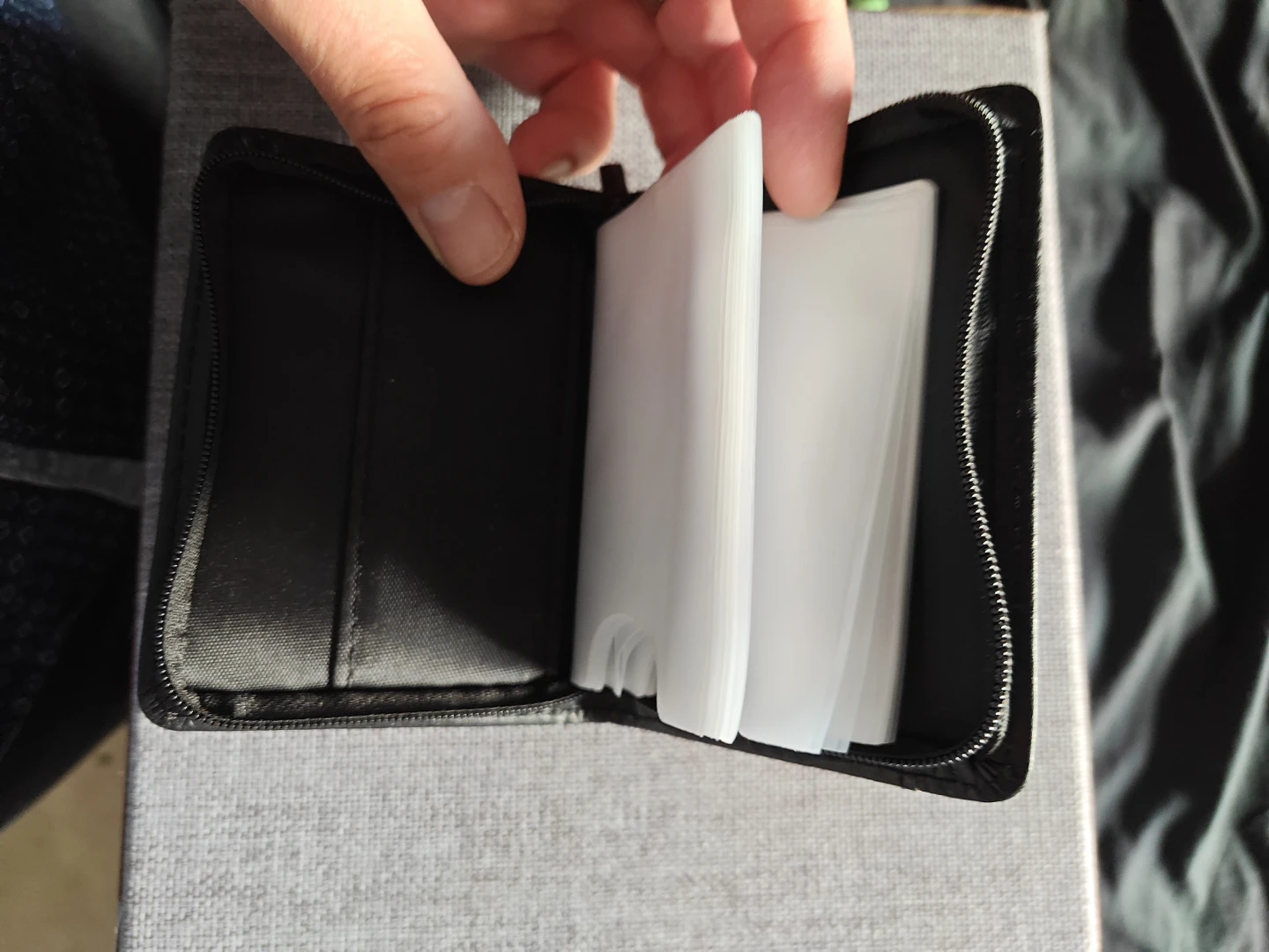 Black Zippered Card Holder Wallet - photo 2