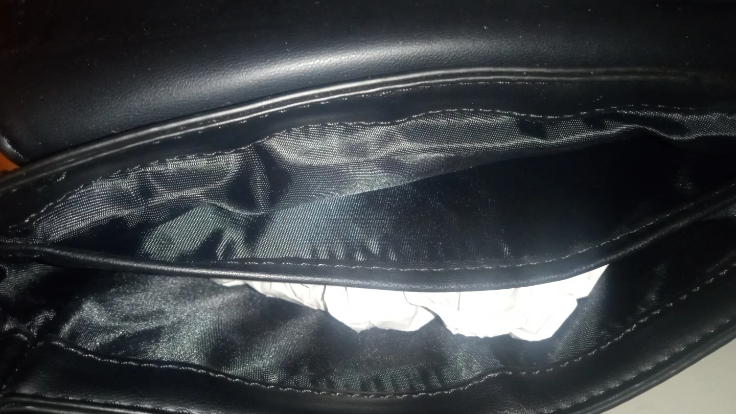 Black Faux Leather Crossbody Bag - photo 3