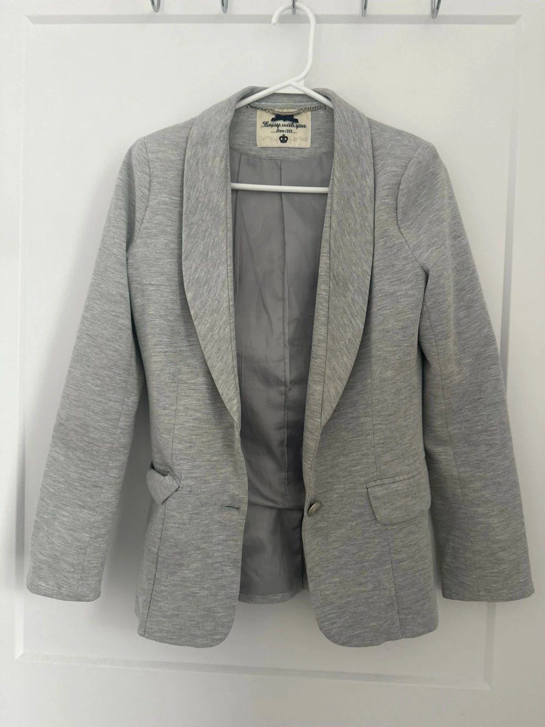 Grey Knit Blazer