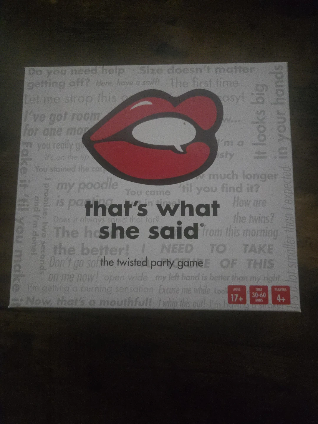 That's What She Said Twisted Party Game