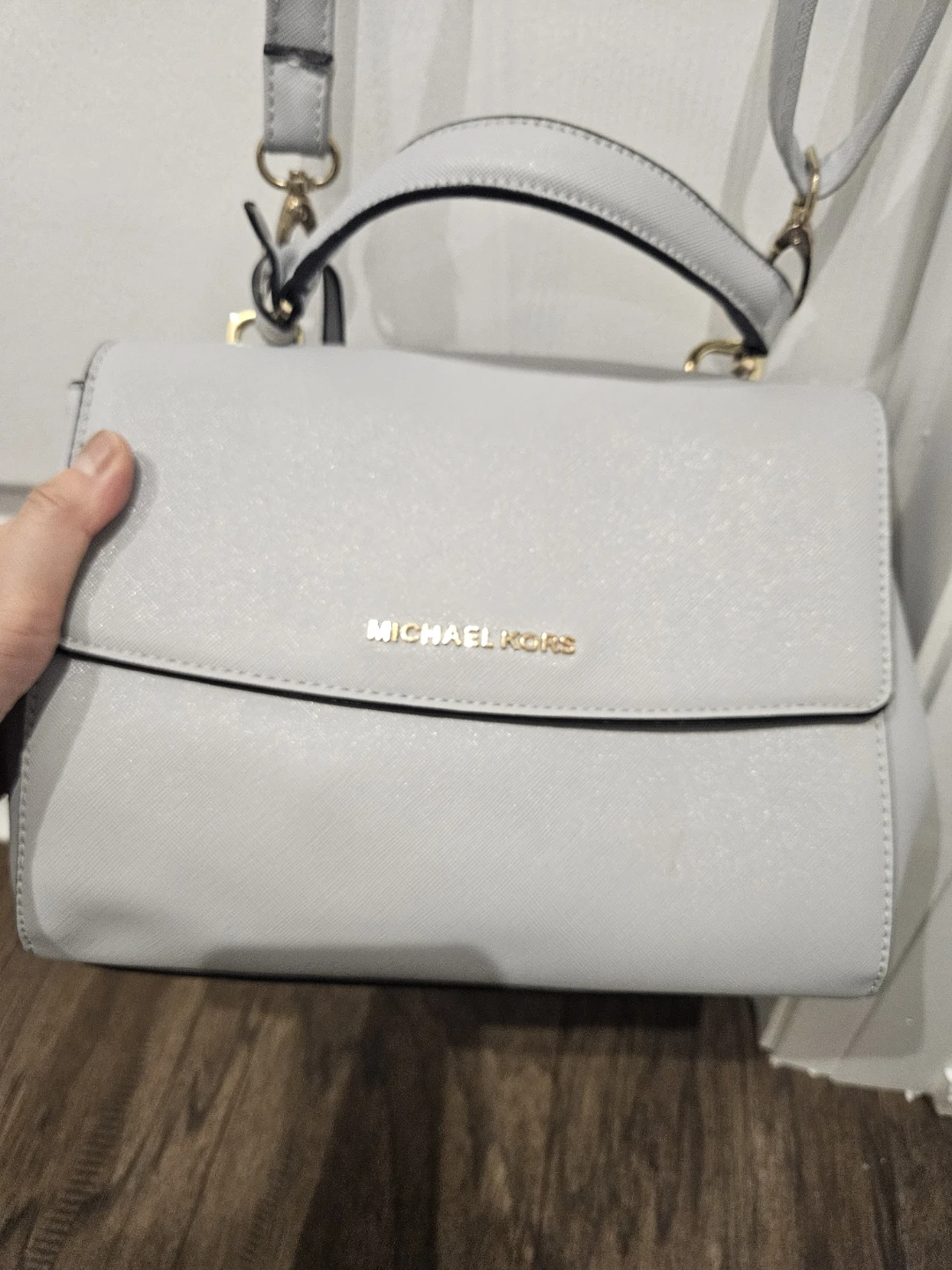 Michael Kors Light Grey Leather Shoulder Bag - photo 5