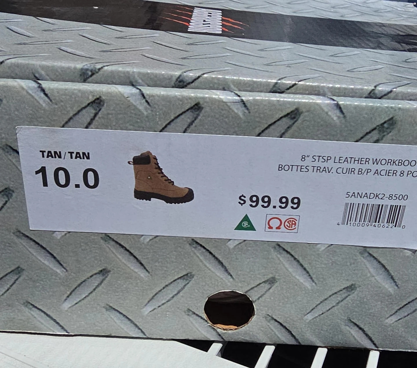 Leather Work Boots - Size 10 - photo 4