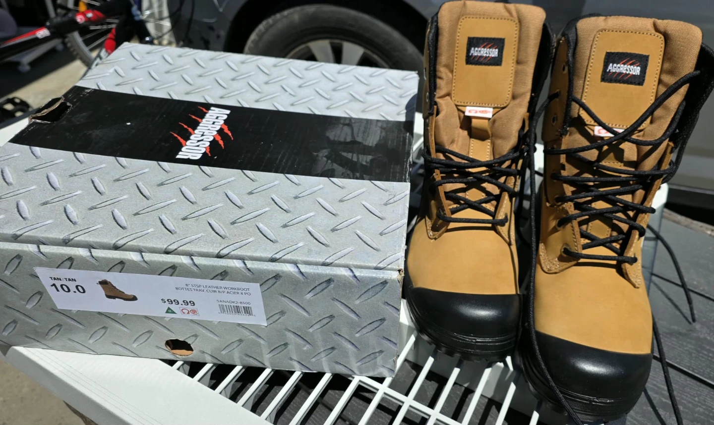 Leather Work Boots - Size 10 - photo 5