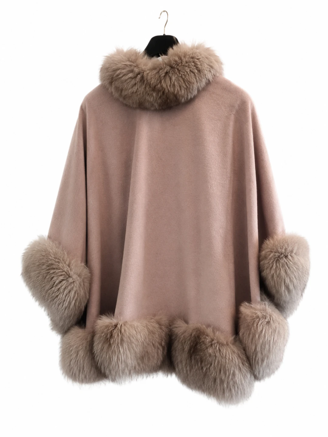 Hudson's Bay Company 100% Cashmere Cape with Fox Trim - photo 2