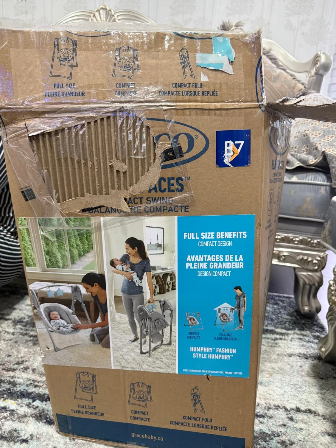 Graco Slim Spaces Compact Baby Swing - photo 2