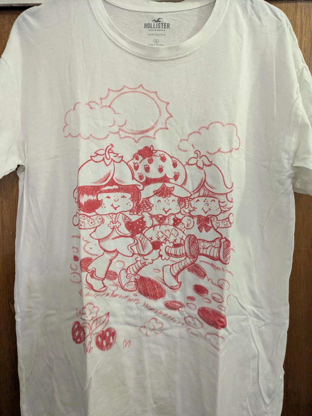 Hollister Strawberry Shortcake Graphic T-Shirt - Small