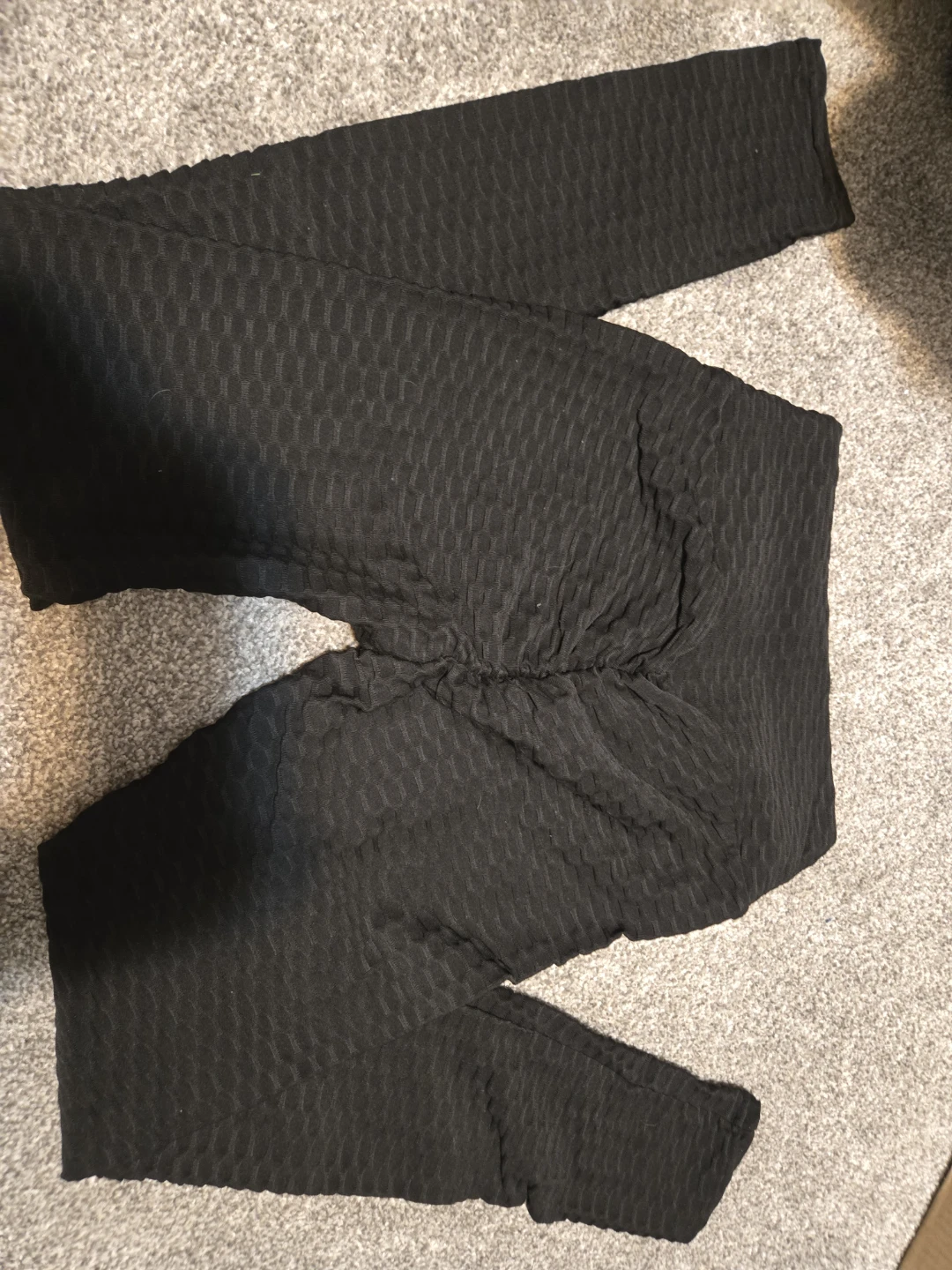 Black "Butt Lifting" Textured Leggings