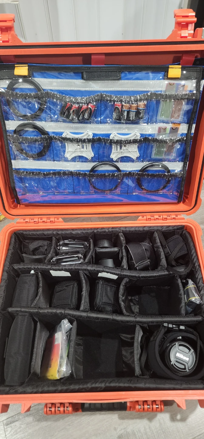 Pelican case with camera and gear.