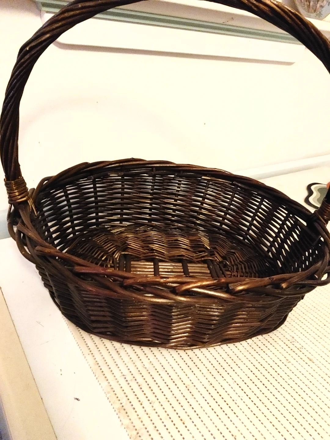 Wicker Basket with Handle