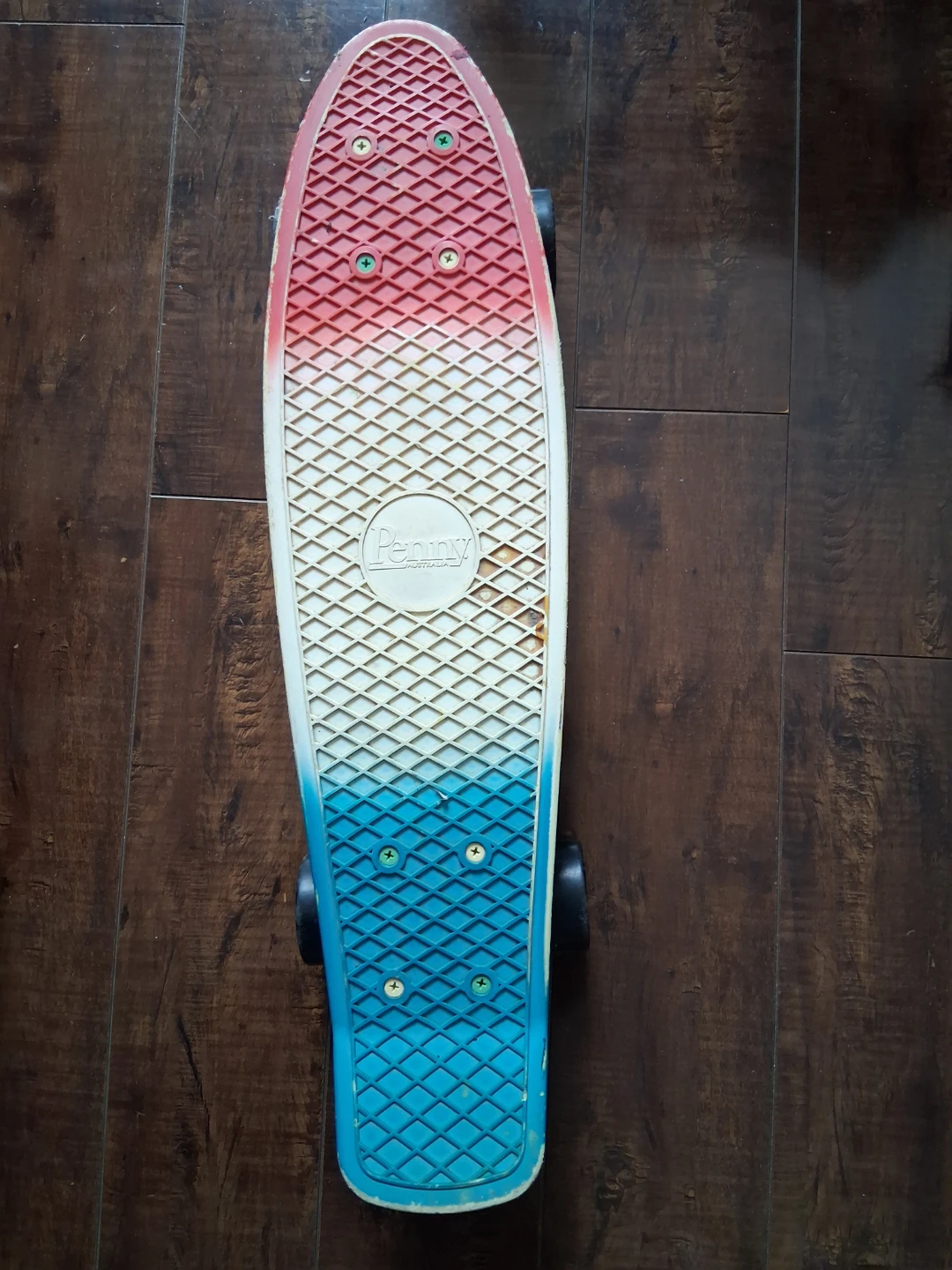 Penny Board Skateboard - Red, White, Blue Gradient