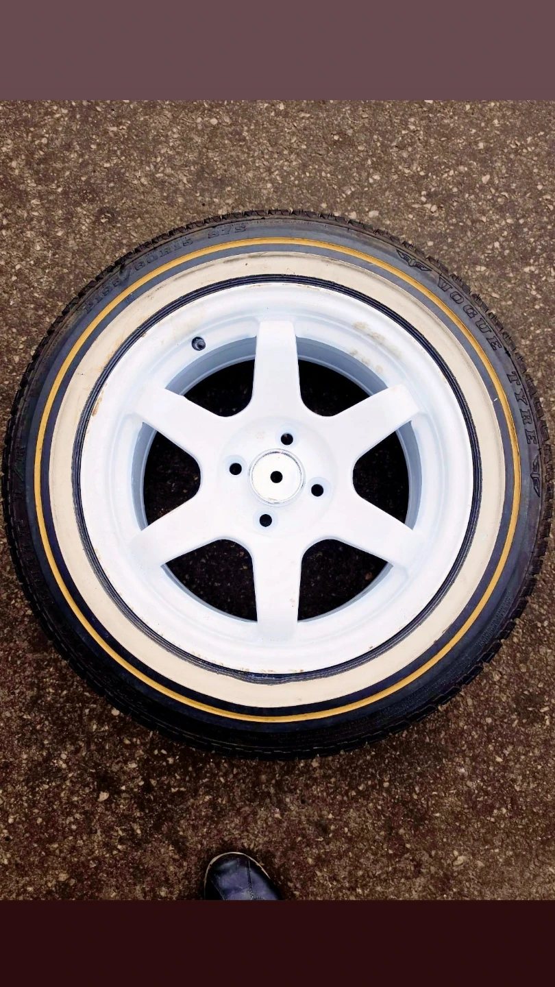 New 15 inch rims wheels 4x100 w. Vogue tires