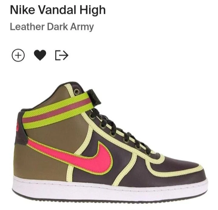 Nike Vandal High Leather Dark Army Sneakers