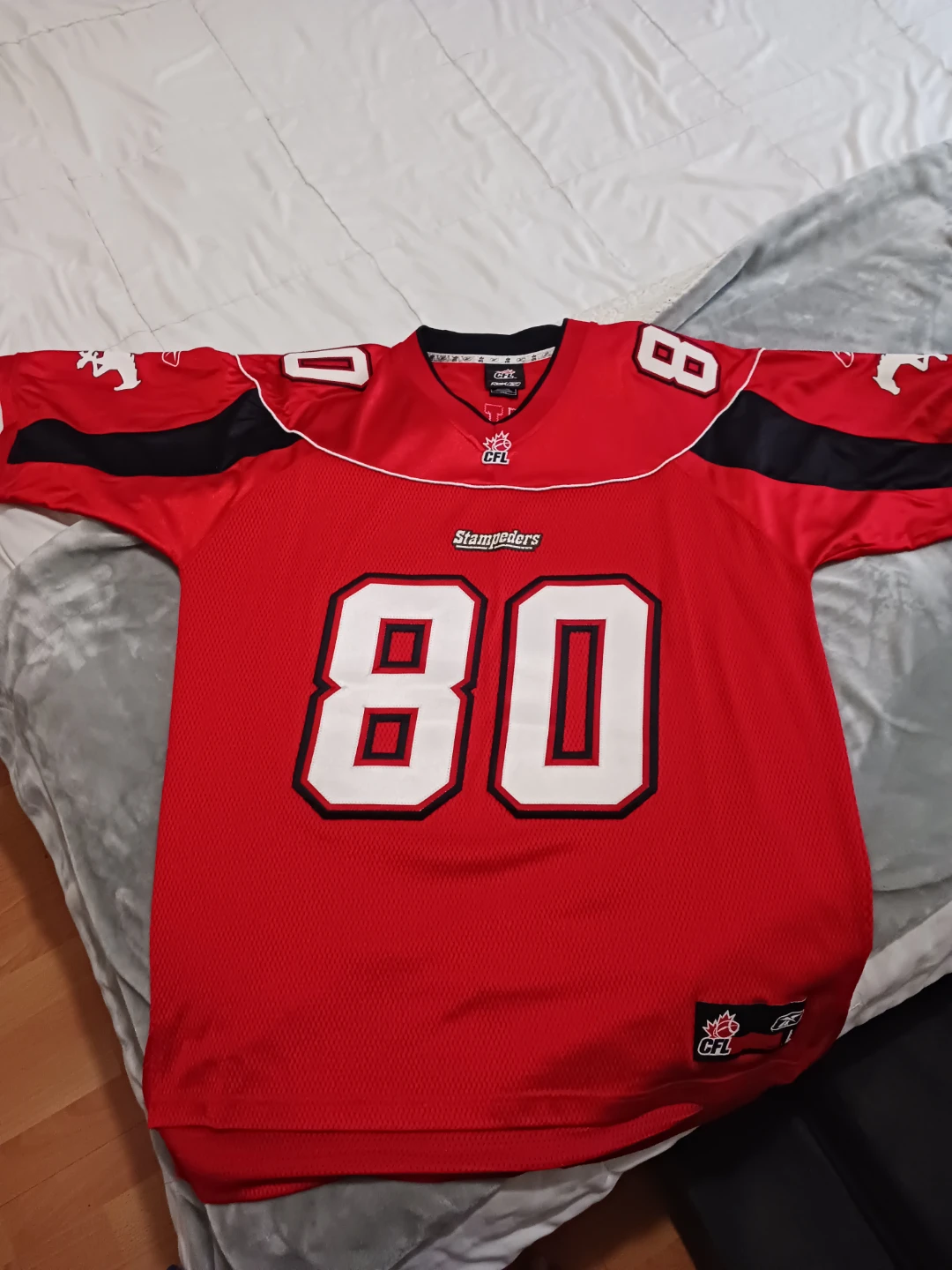 Calgary Stampeders #80 Jermaine Copeland Game worn Jersey - photo 2