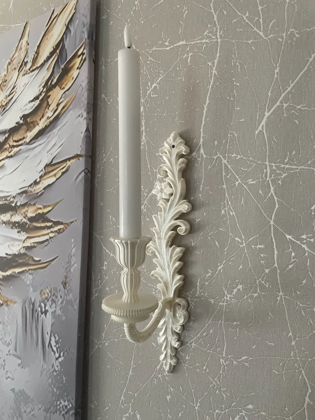 Ornate Wall Sconce Candle Holder pair