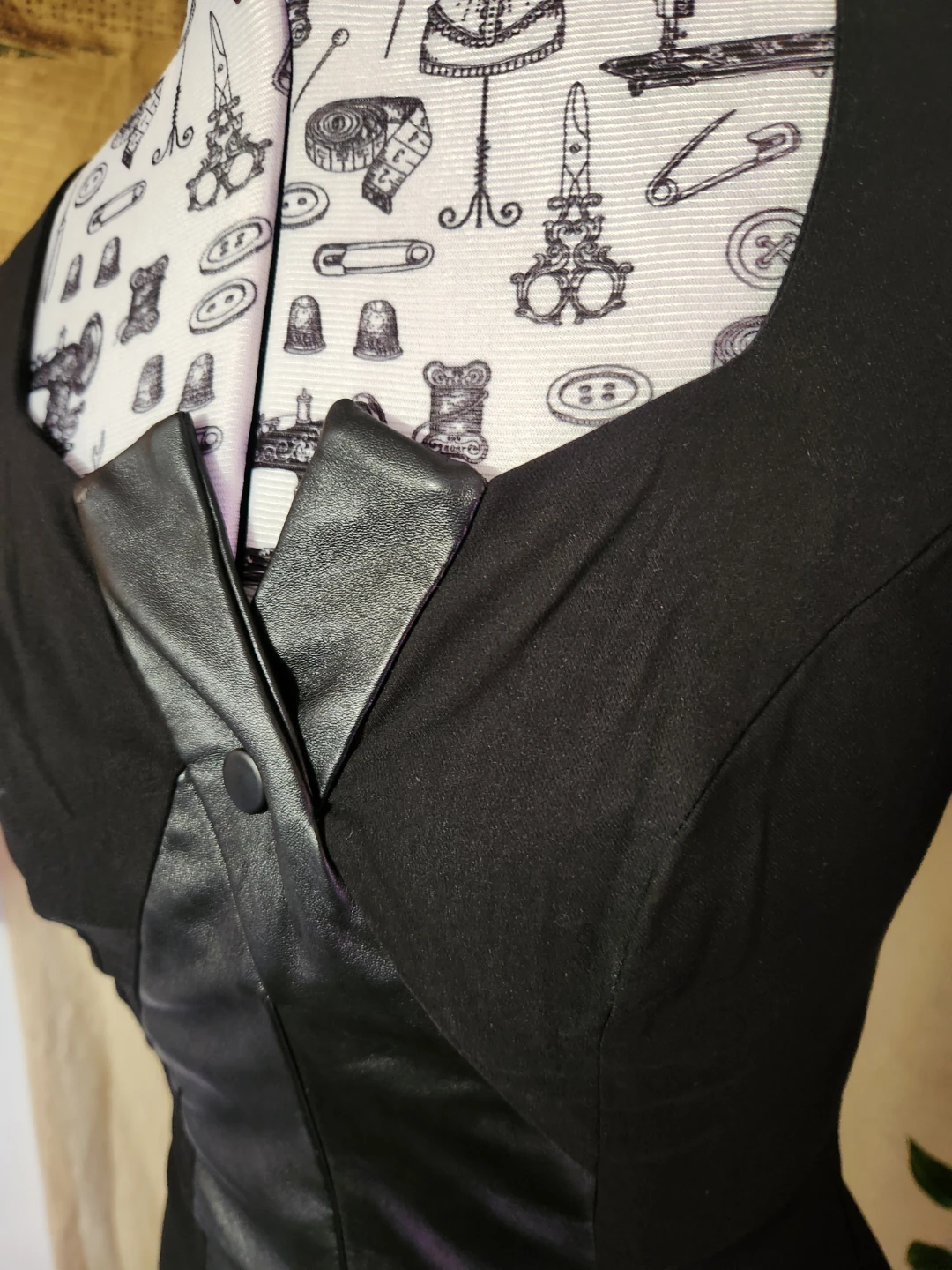 Rebel Love Black Dress with Faux Leather Accents - XS - photo 3