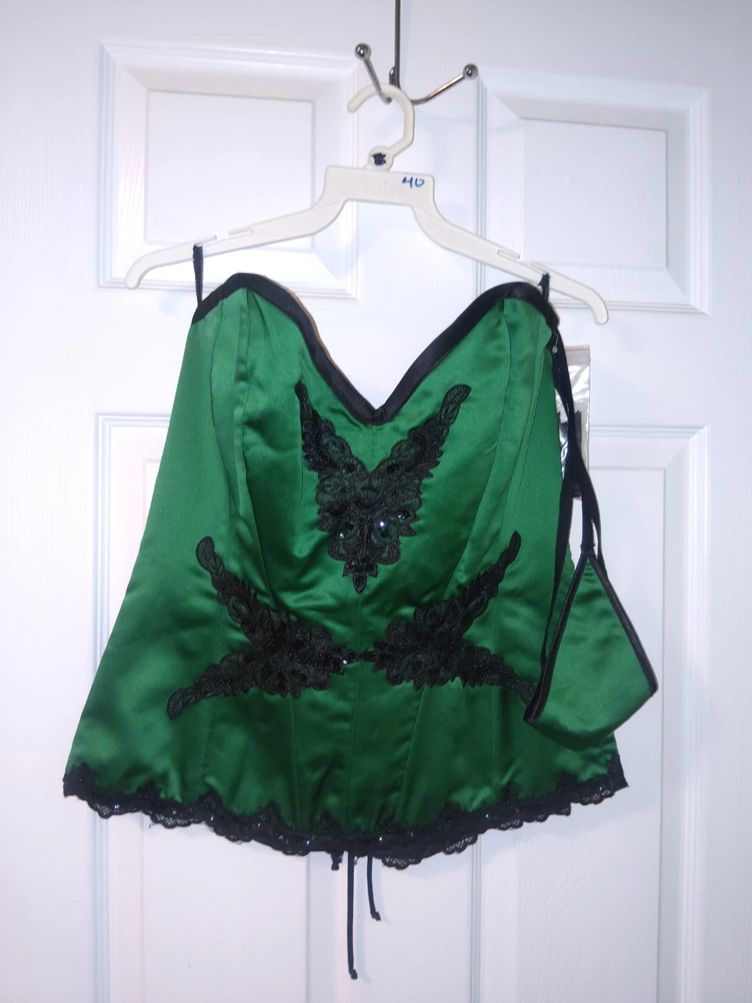 *BRAND NEW*Green Corset with Black Lace