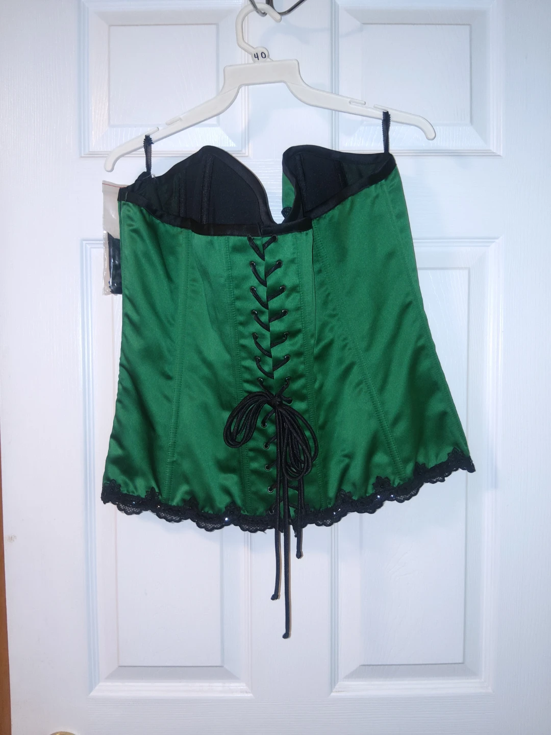 *BRAND NEW*Green Corset with Black Lace - photo 2