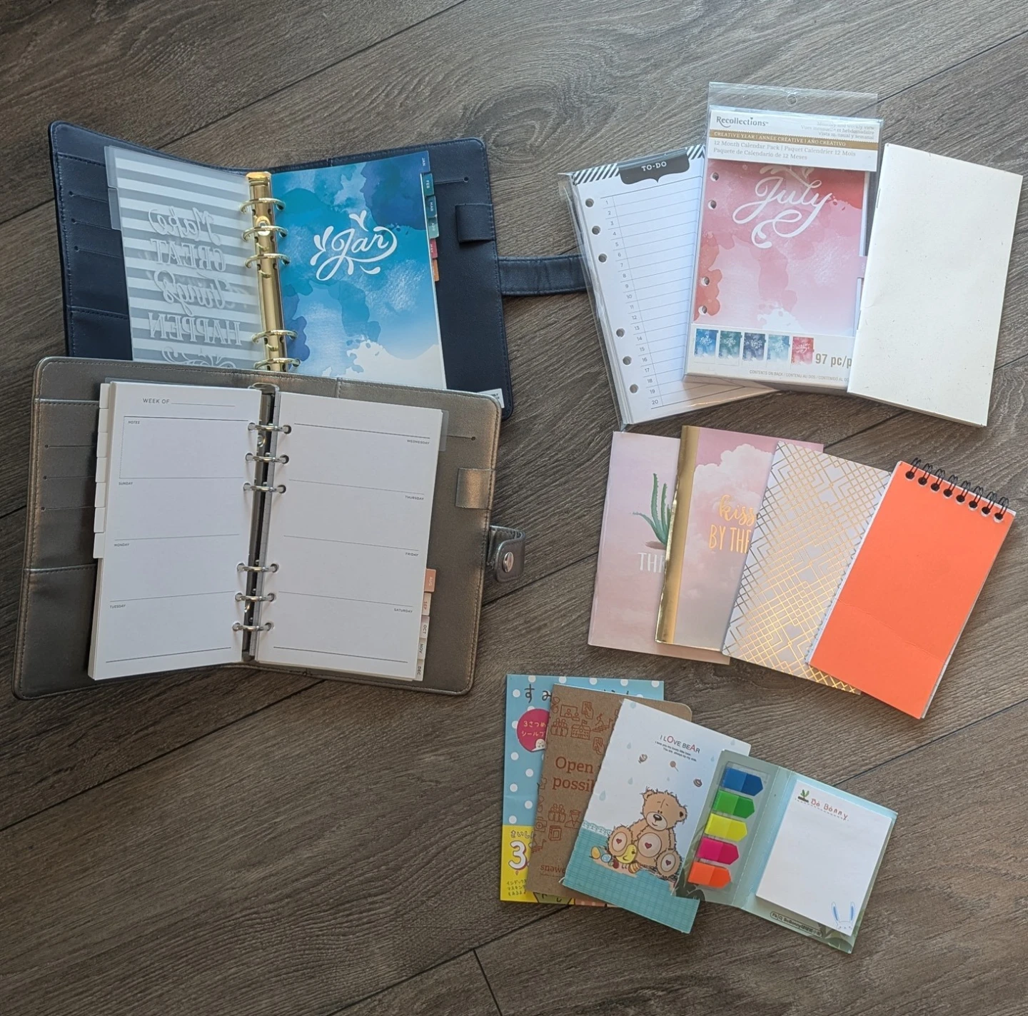 Planner Stationery Bundle Binders, Inserts, Notebooks