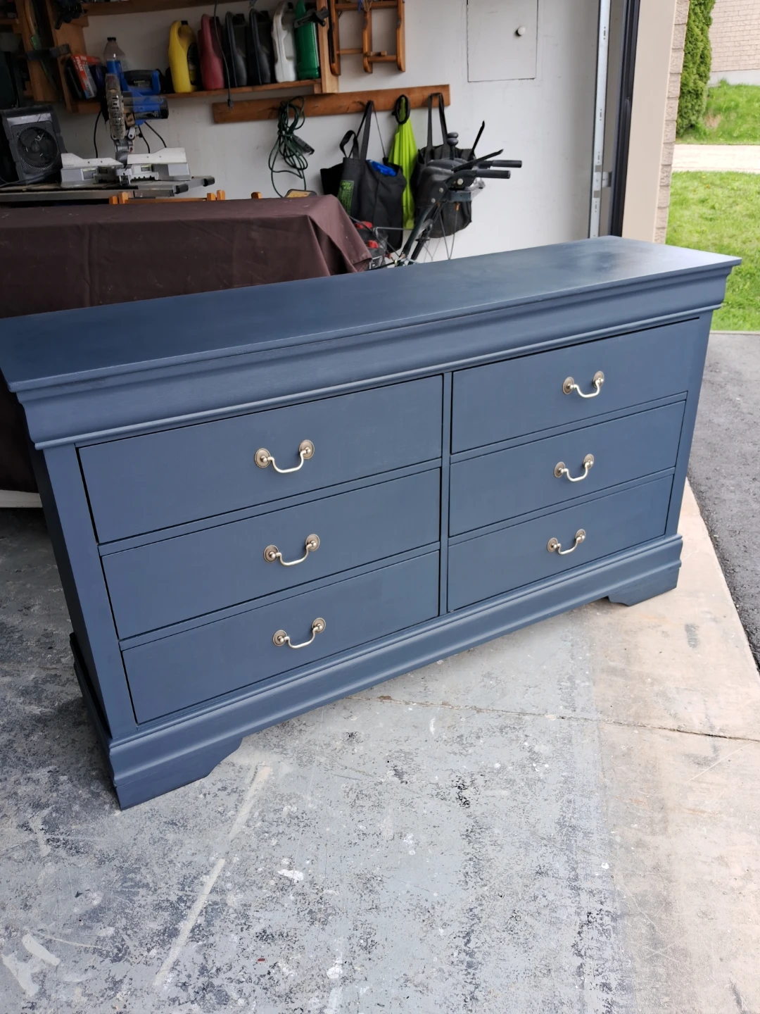Dark Blue Six-Drawer Dresser - photo 5