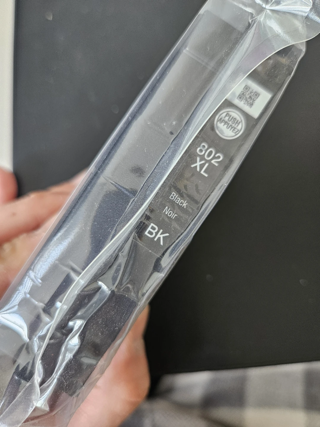 Epson Ink 802 XL Black Cartridge (open)