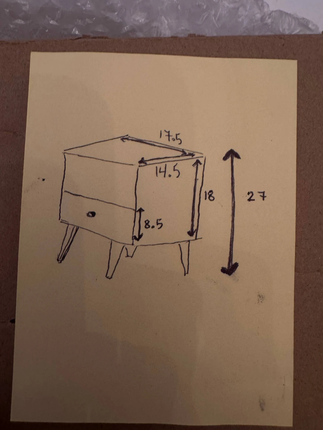 Black Nightstands with Drawer - Only One - photo 5