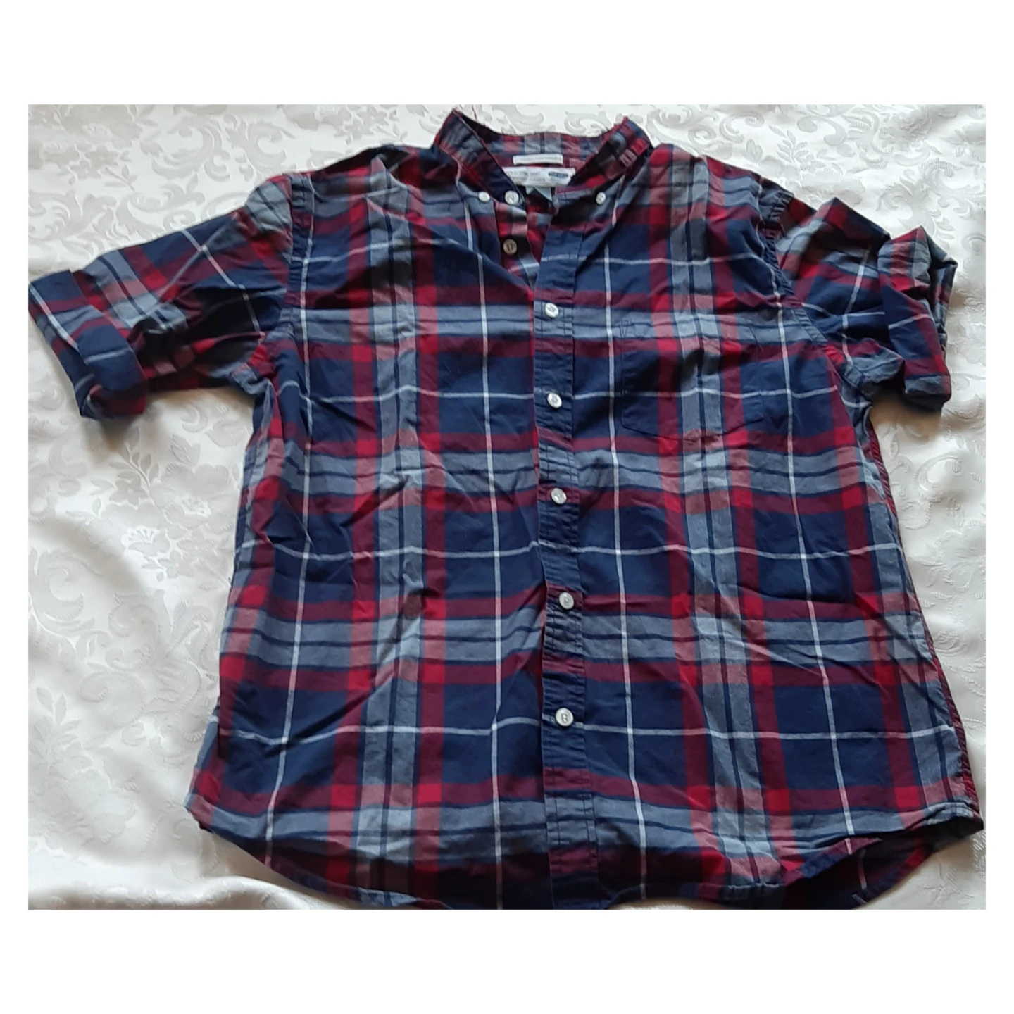 Bundle of 3 Striped Dress, Denim Shirt, Plaid Button-Up - photo 4