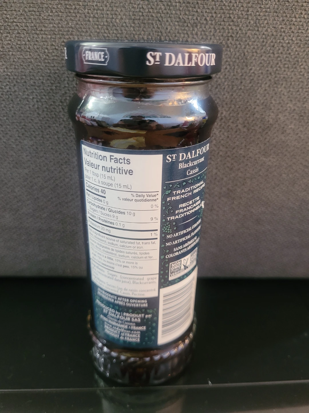 St. Dalfour Blackcurrant Fruit Spread - photo 2