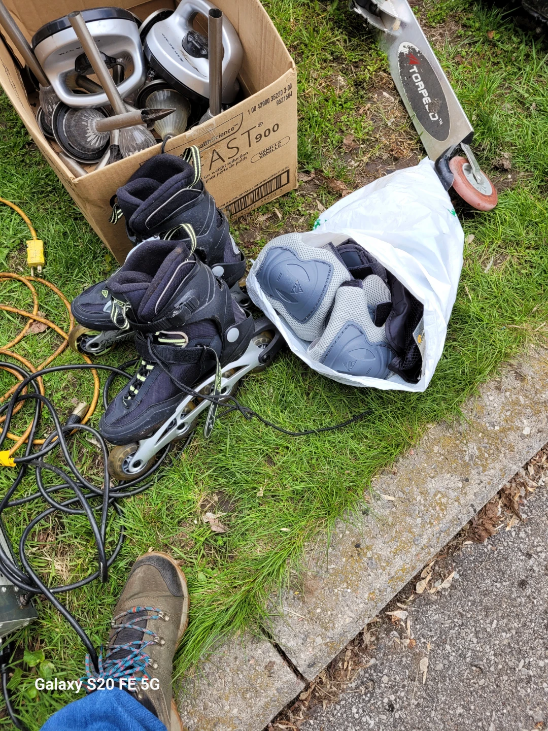 Rollerblades and Protective Gear Set