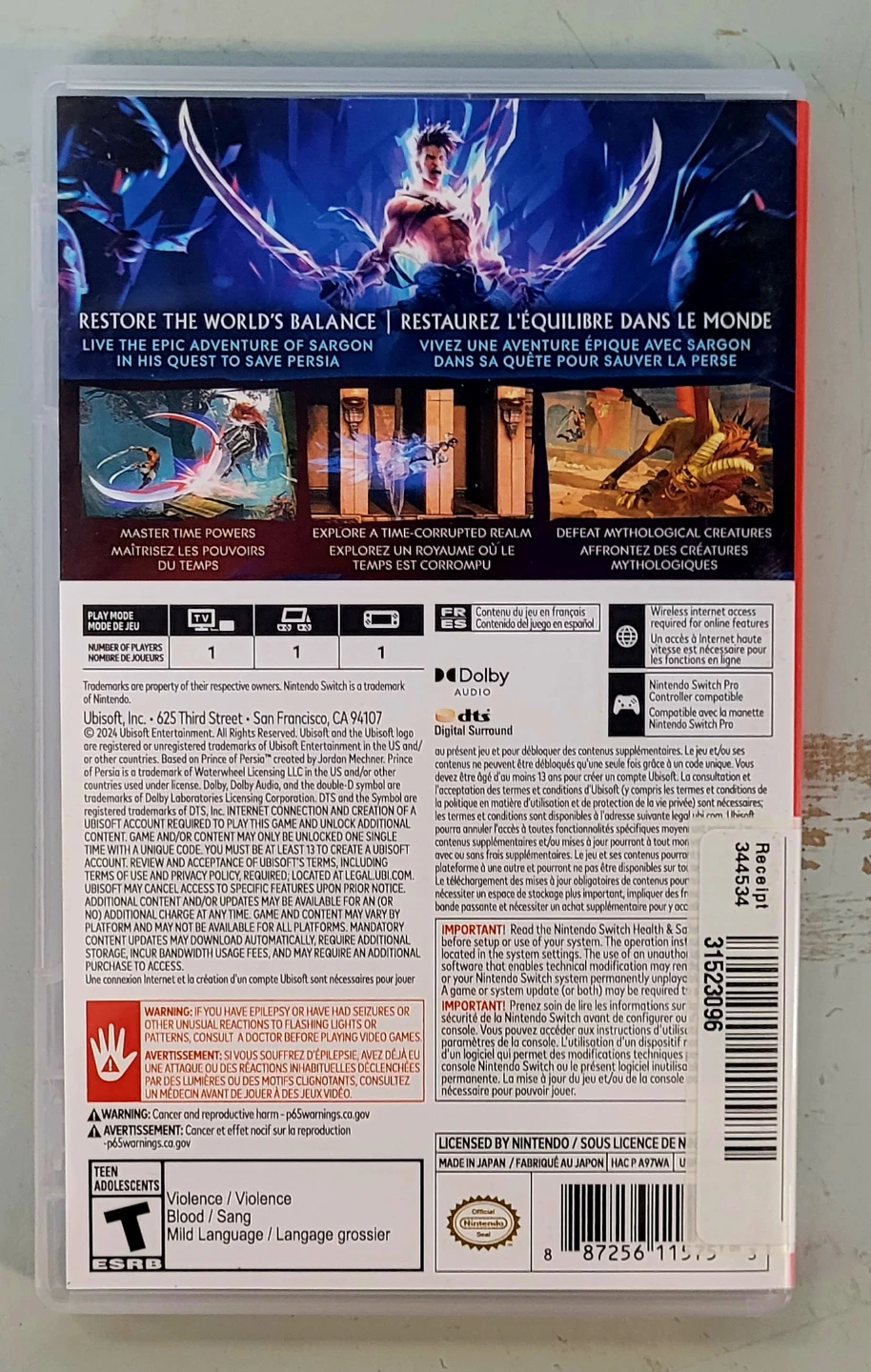 Nintendo Switch Prince of Persia: The Lost Crown (31523096) - photo 2