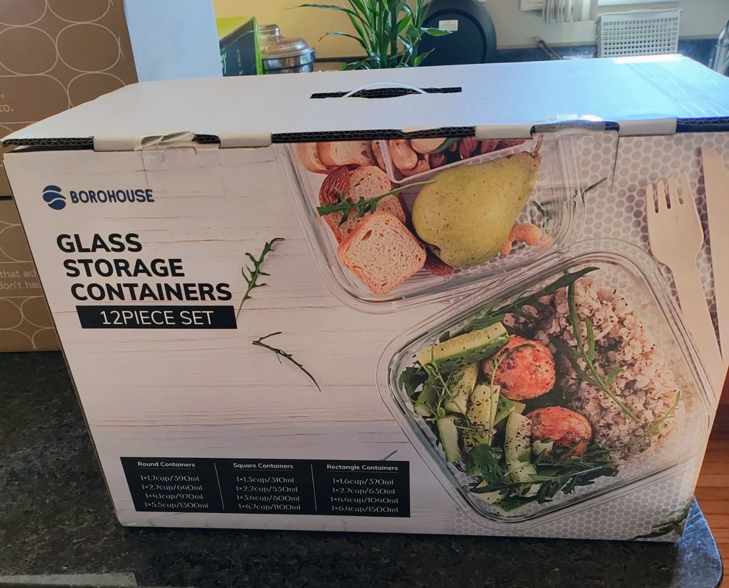 Borohouse Glass Food Storage Containers - 12 Piece Set