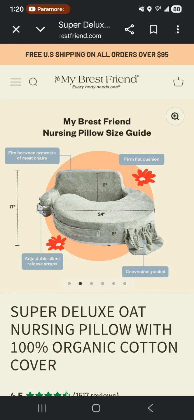 My Brest Friend Super Deluxe Nursing Pillow Breastfeeding Pillow - photo 2