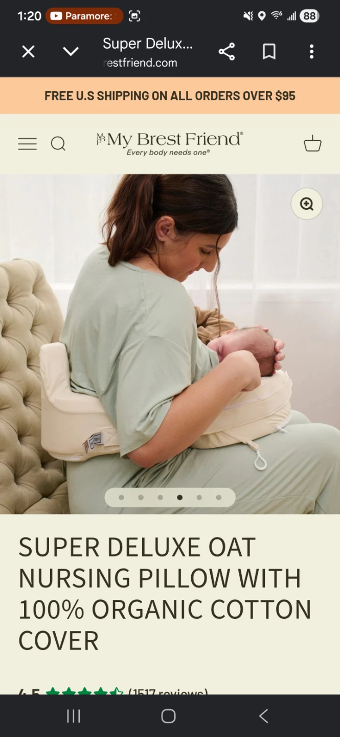 My Brest Friend Super Deluxe Nursing Pillow Breastfeeding Pillow - photo 4