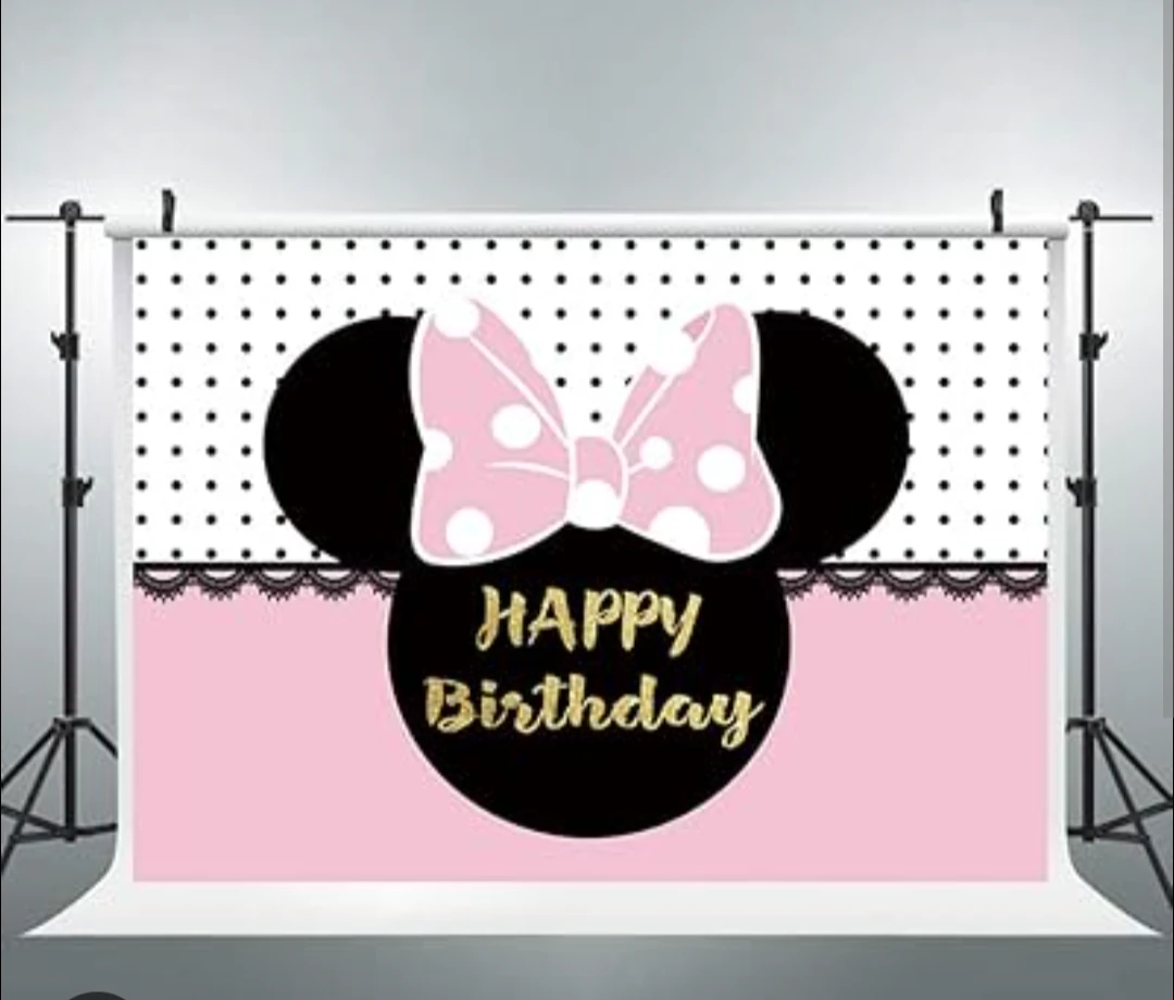 Minnie mouse happy bday backdrop