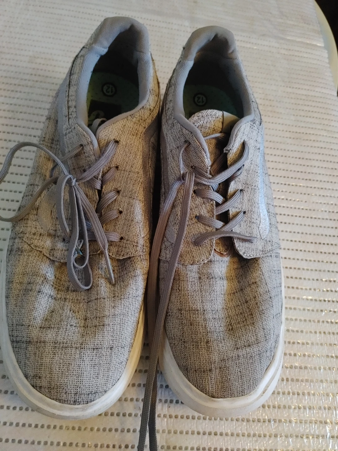 Vans Off The Wall Grey Lace-Up Shoes Size 12