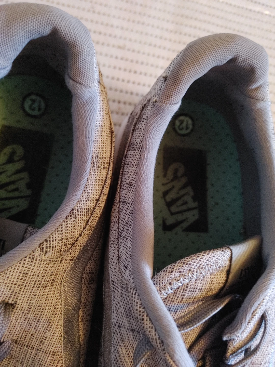 Vans Off The Wall Grey Lace-Up Shoes Size 12 - photo 2