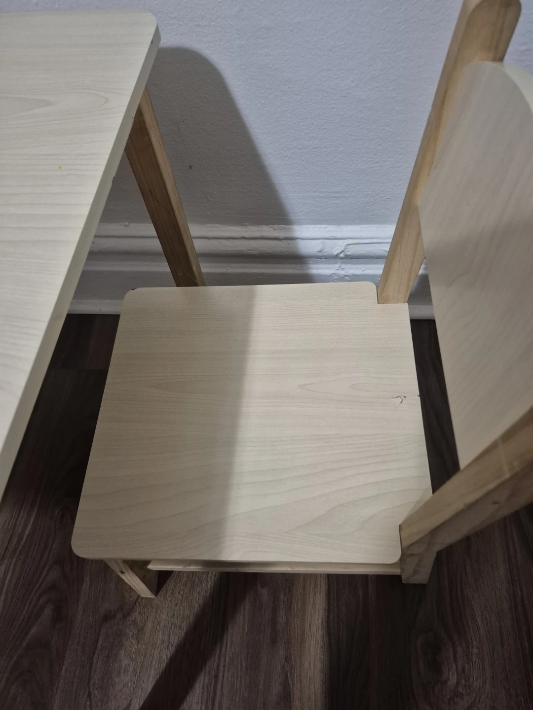Children's Wooden Table and 2 Chairs Set